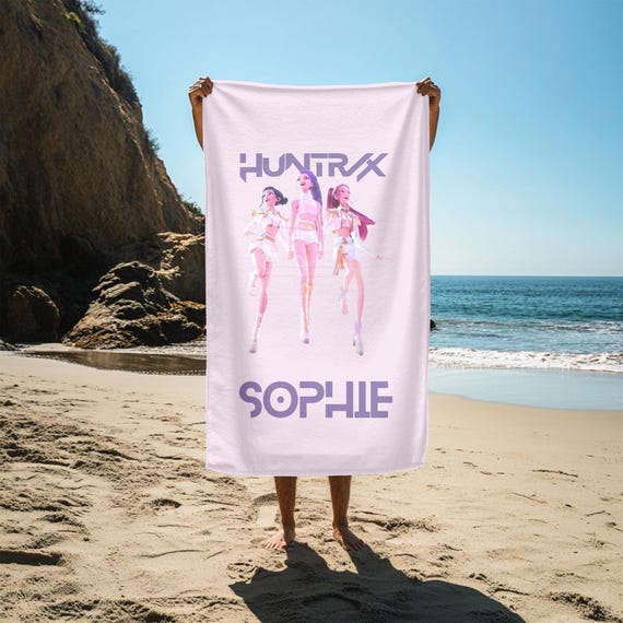 Personalized Kpop Huntrix Grils Beach Towels,cute Anime Art With