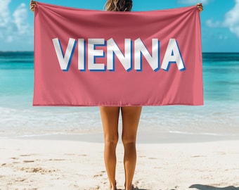 Personalized Kids Name Beach Towel,Custom Pool Party Favor Name Gift,Beach Party Gift for Teens,Bachelorette Party Bridesmaid Beach Towels