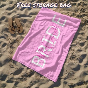 Personalized Bride Beach Towel with Name,Custom Mrs. Beach Towel Gift,Bachelorette Pool Towel,Bride to Be,Bridesmaid Towel, Vacation Gift