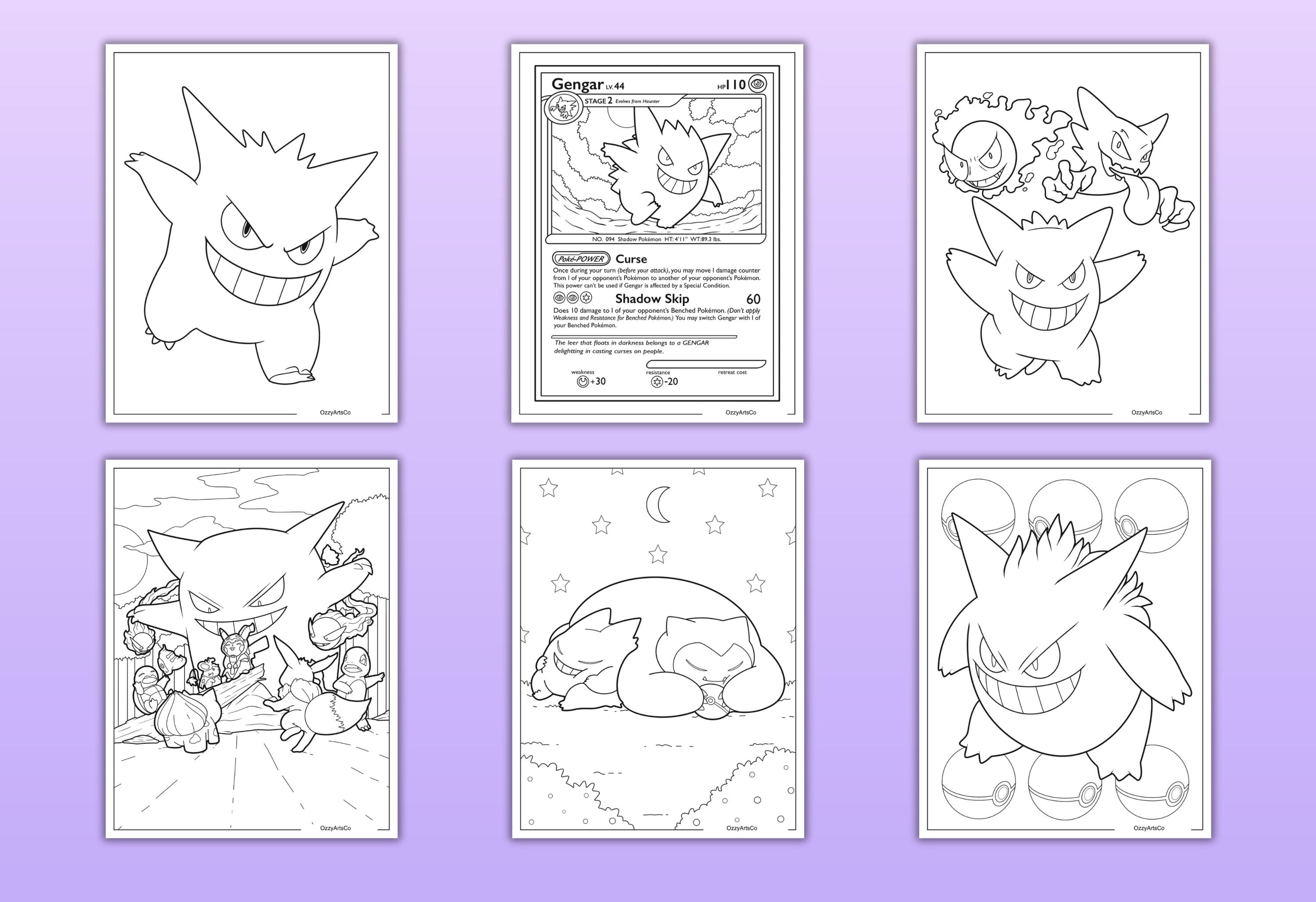 gengar pokemon card coloring page Battling Alakazam (Free PDF&PNG Printable) Gengar 023/071 Japanese Pokemon Card