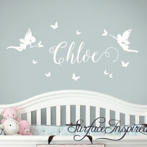 Wall Decals Personalized Names Nursery Wall Decal Kids Wall Decal Wall Decal Quote Wall Decals For Girls or Boys Chloe Fairy Name Decals image 1