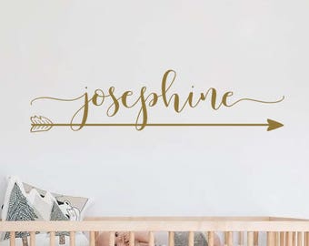 Wall Decals Personalized Name Nursery Wall Decal Kids Wall Decal Quote Wall Decals For Girls or Boys Arrow Personalized Name Decal
