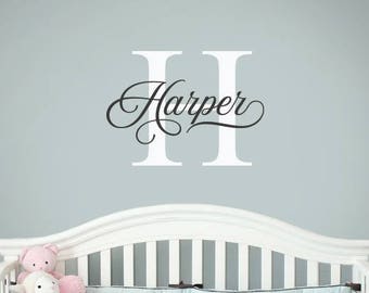 Nursery Wall Decals. Personalized names wall decal for boys and girls rooms. Personalized wall decal made in any colors and size you want