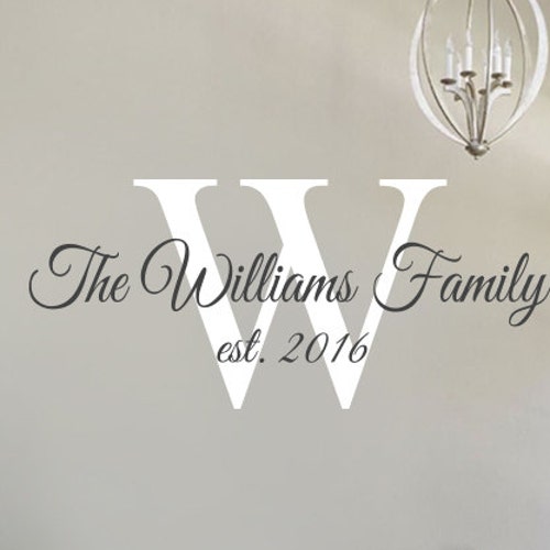 Wall Decals Quote Personalized Family Name Wall Decal Name Etsy