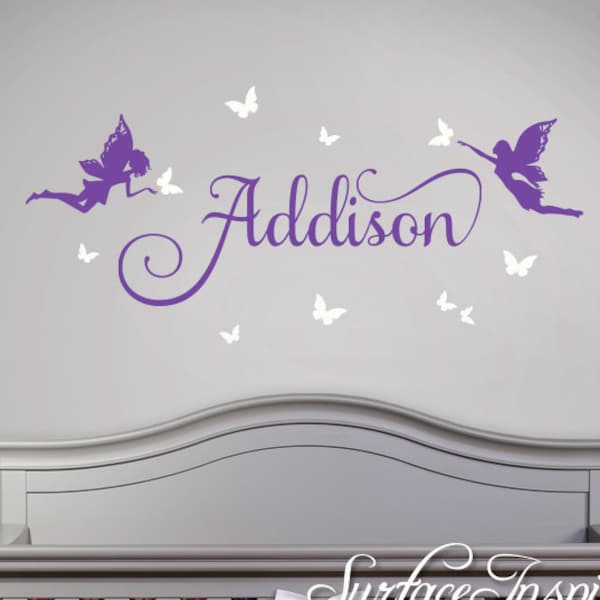 Wall Decals Personalized Names Nursery Wall Decal Kids Wall Decal Decal Decal Citation Wall DecalS For Girls or Boys Addison Fairy Name Decals