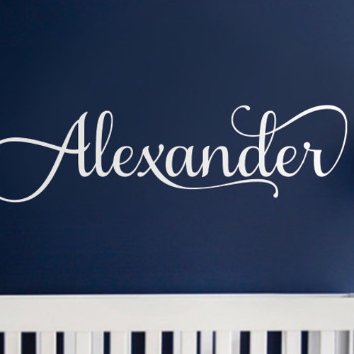Name Wall Decal Kids Nursery Wall Decal Wall Decals for Girls Etsy