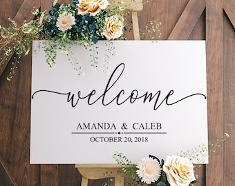 Wedding Decor Sign Welcome Decal Chalkboard Decals Welcome To The Wedding Sign Wedding DIY Decals - Custom Wedding Sign Decal