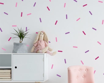 Sprinkle Wall Decals, Set of 162 Confetti Wall Decal in 3 Different Colors Nursery And Home Wall Decal Decor Stickers