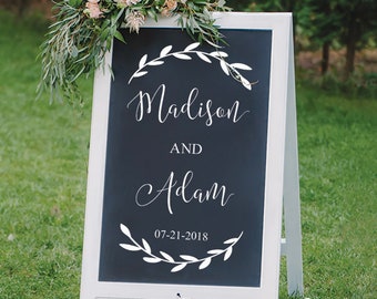 Wedding Sign Decal Chalkboard Decals Welcome To The Wedding Sign Wedding DIY Decals - Custom Wedding Sign Decal