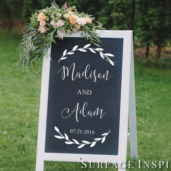 Wedding Sign Decal Chalkboard Decals Welcome To The Wedding Sign Wedding DIY Decals - Custom Wedding Sign Decal