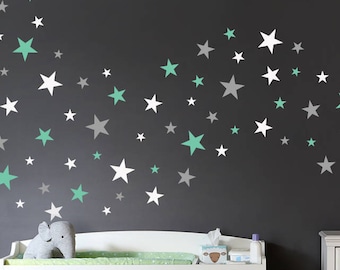 Wall Decals Stars In Variety Sizes and 3 Different Colors Nursery And Home Wall Decal Decor Stickers Star Decals 175 Total Stars in 4 Sizes