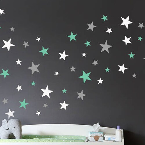 Wall Decals Stars in Variety Sizes and 3 Different Colors Etsy