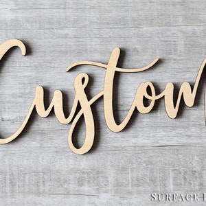 Wooden Name Signs Wooden letters Personalized Wood Design Laser Cut Out Any Font Name Custom Unfinished Painted Or Glittered Any Size