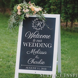 Wedding Decor Sign Welcome Decal Chalkboard Decals Welcome To Our Wedding Sign Wedding DIY Decals - Custom Wedding Sign Decal