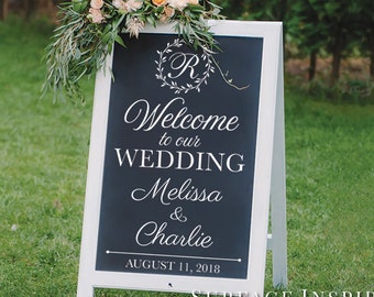 Wedding Decor Sign Welcome Decal Chalkboard Decals Welcome To Our Wedding Sign Wedding DIY Decals - Custom Wedding Sign Decal