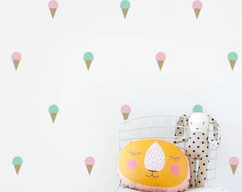 Wall Decals Ice Cream Cones In 3 Different Colors Nursery And Home Wall Decal Decor Stickers Ice cream Decals