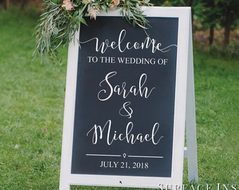 Wedding Decor Sign Welcome Decal Chalkboard Decals Welcome To The Wedding Sign Wedding DIY Decals - Custom Wedding Sign Decal