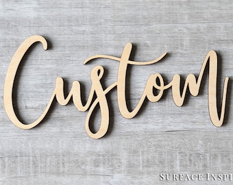 Wooden Name Signs Wooden letters Personalized Wood Design Laser Cut Out Any Font Name Custom Unfinished Painted Or Glittered Any Size