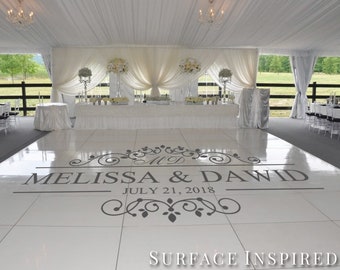 Wedding Floor Decal For Wedding Dance Floors  - Wedding Decor - Wedding Vinyl Floor Decals - Personalized Wedding Decals