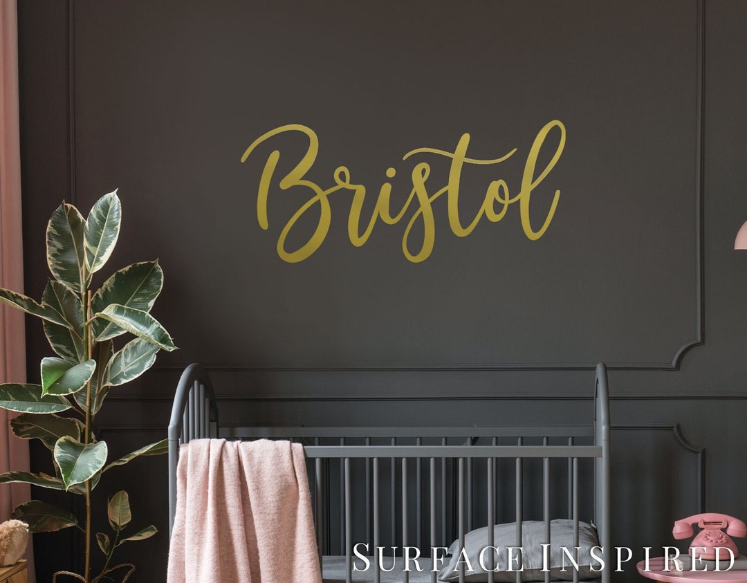 Personalized Name Wall Decal - Custom Name Wall Sticker - Nursery Wall ...
