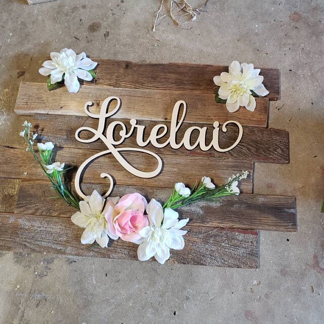 Wooden Name Signs Wooden Letters Personalized Wood Design Laser Cut Out Any  Font Name Custom Unpainted Wood 