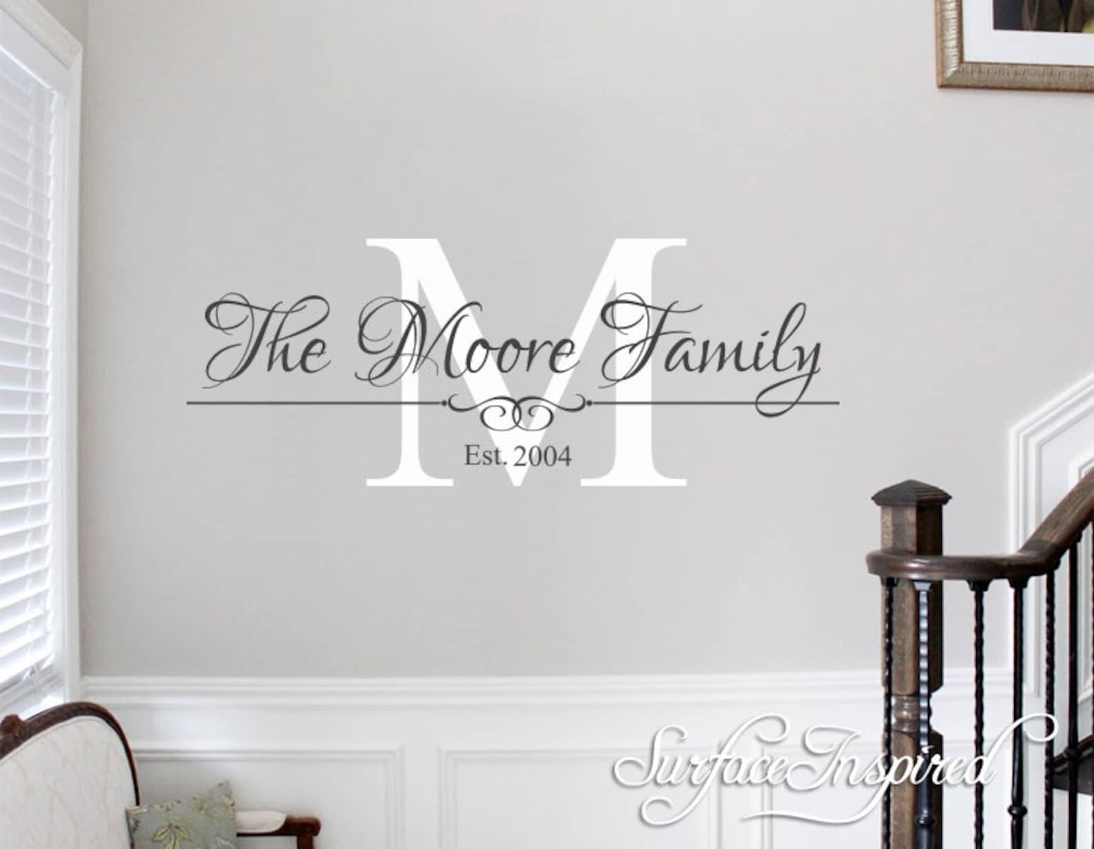 Family Name Wall Decal Personalized Family Wall Decal Name Etsy
