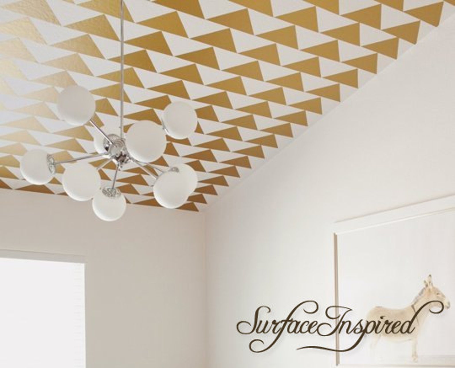 Metallic Gold Wall Decals Triangle Wall Decor 5.25 Etsy