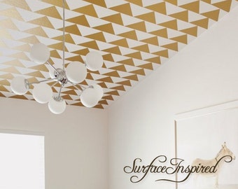 Metallic Gold Wall Decals Triangle Wall Decor - 5.25", 10.5", 22" triangles for nursery and kids rooms