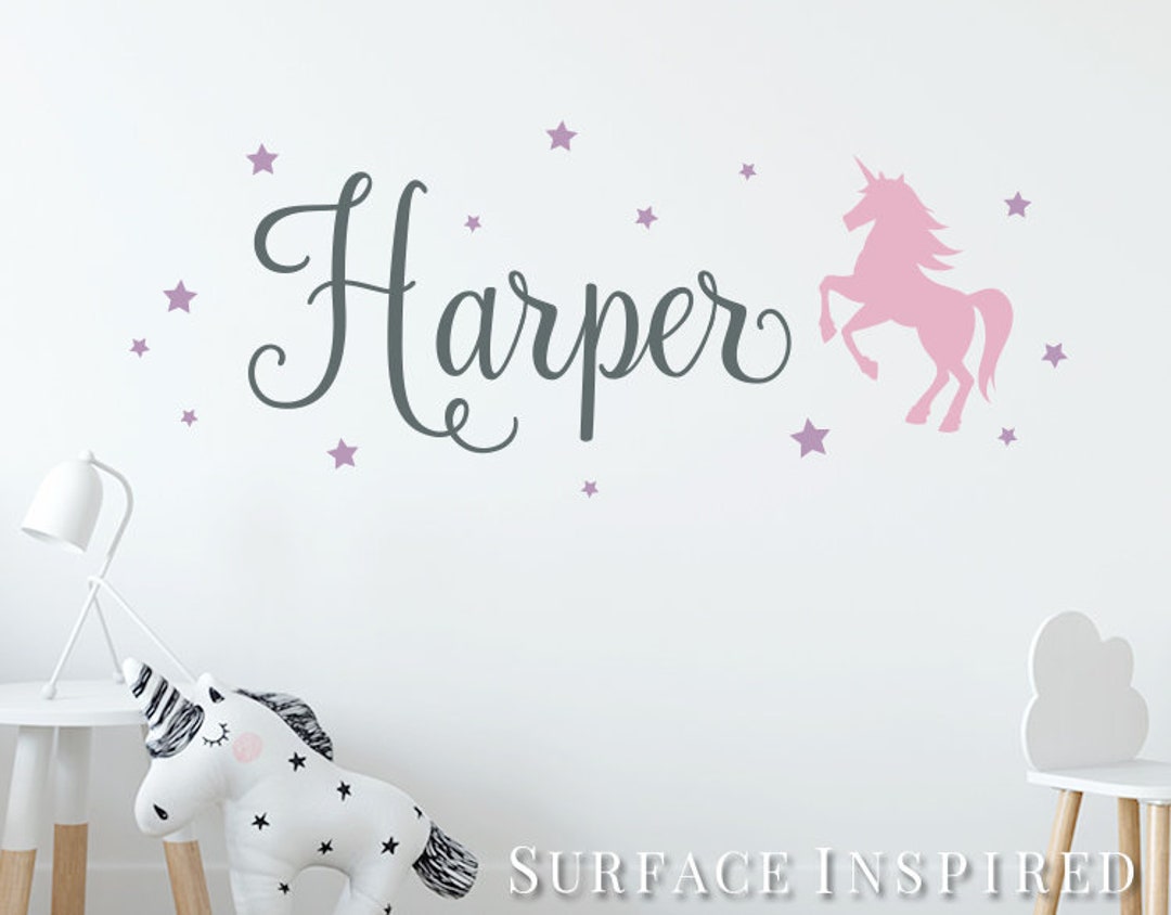 Wall Decal Kids Name Nursery - Personalized Name Wall Decal With ...