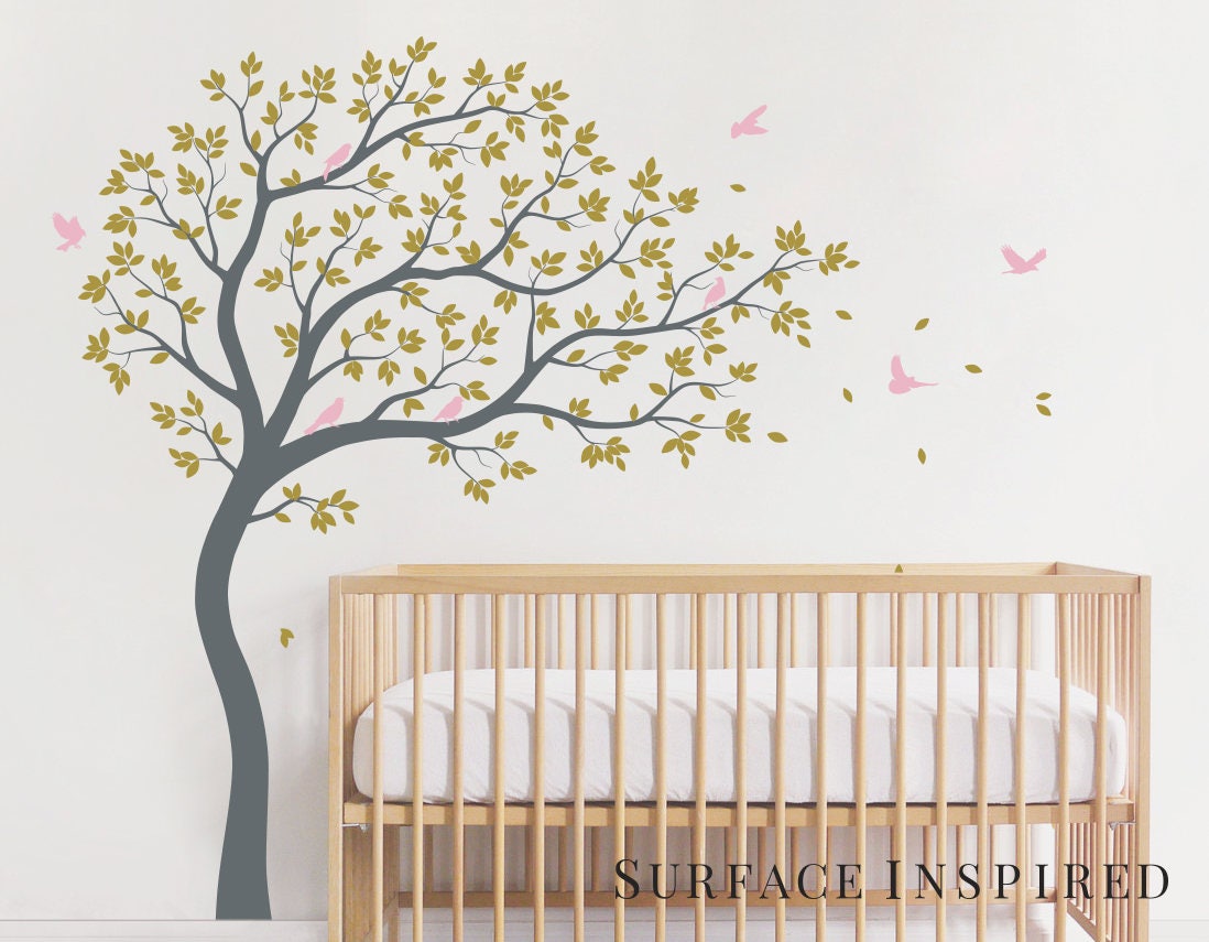 Tree Wall Decal Nursery Large Tree Wall Decal Wall Mural | Etsy