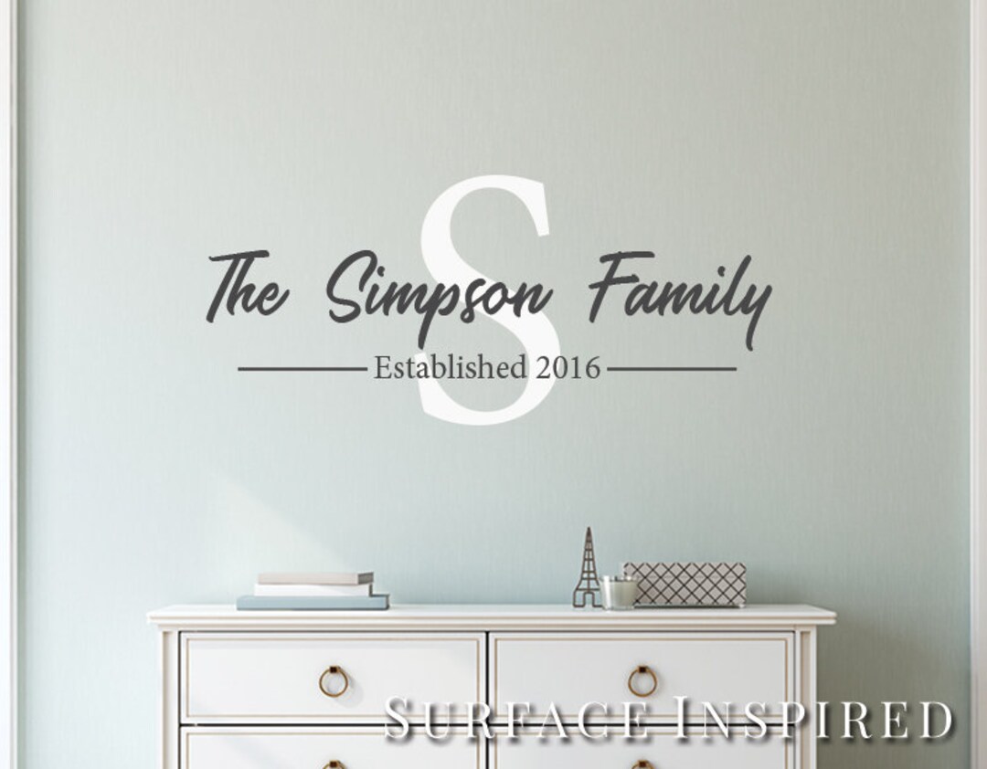 Family Name Wall Decal Personalized Family Wall Decal Name - Etsy