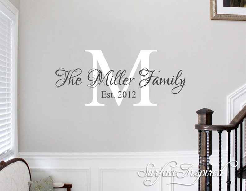 wall decals quote personalized family name wall decal name | etsy
