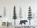 Wall Decal Kids Nursery Pine Tree Wall Decals With Large Bear Wall Decal Wall Mural Stickers Nursery Tree Art Nature Wall Decals Kids 