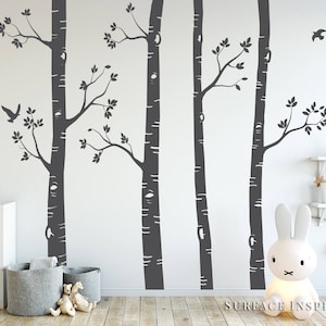 Wall Stickers Nursery Kids Trees Wall Sticker Large Tree Wall Mural Stickers Nursery Tree and Birds Wall Art Nature Wall Stickers Decor