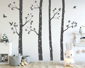 Wall Stickers Nursery Kids Trees Wall Sticker Large Tree Wall Mural Stickers Nursery Tree and Birds Wall Art Nature Wall Stickers Decor