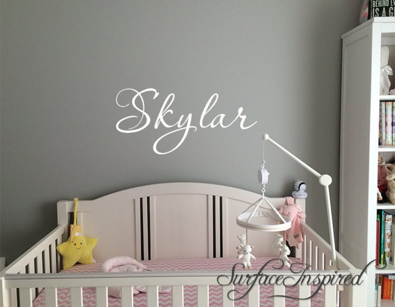 Personalized Childrens Wall Decal Girls Name Wall Decal Nursery Wall Decal Personalized Name Decal Vinyl Wall Decal image 1