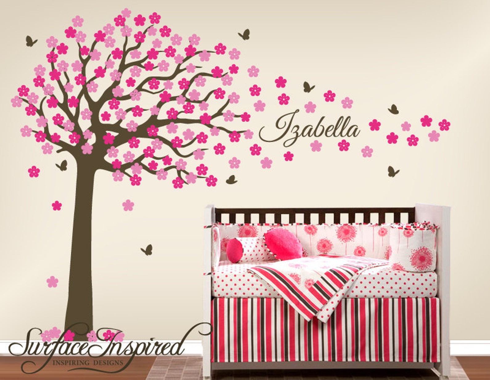 Nursery Wall Decals. Large Cherry Blossom Tree Wall Decal With Etsy