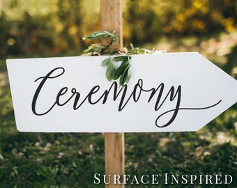 Wedding Ceremony Sign Decal Wedding Decor Chalkboard Decals Wedding Ceremony DIY Decals - Custom Wedding Sign Decal
