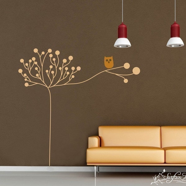 Kids Wall Decals - Owl on a Tree Decal - Kids Wall Art Collection