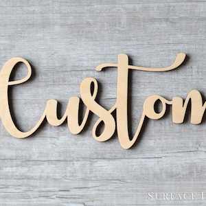 Wooden Name Signs Wooden letters Personalized Wood Design Laser Cut Out Any Font Name Custom Unfinished Painted Or Glittered Any Size