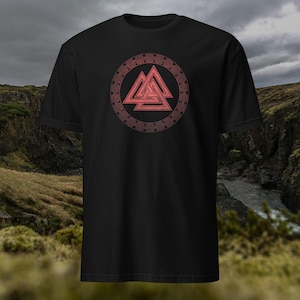 Valknut Odin Knot  Norse Mythology Viking Short-Sleeve Unisex T-Shirt