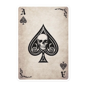 Ace of Spades Death Card Dark Vintage Edition Blasenfreier Aufkleber