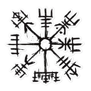 Viking Runic Compass Vegvisir | Old Norse Stave Sticker