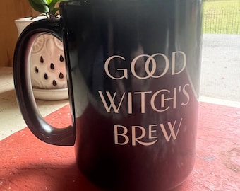 Good Witch's Brew Mug | Celestial Boho Witchy Coffee Cup | Mystic Astrology Astrology Gift | Cosmic Moon Magic Tea Mug | Spiritual Decor