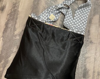 Farmers Market Tote Bag | Upcycled Potato Sack Burlap Purse | Rayon Blend Fabric Tote | Handcrafted Eco Grocery Bag | Unique Fabric Purse