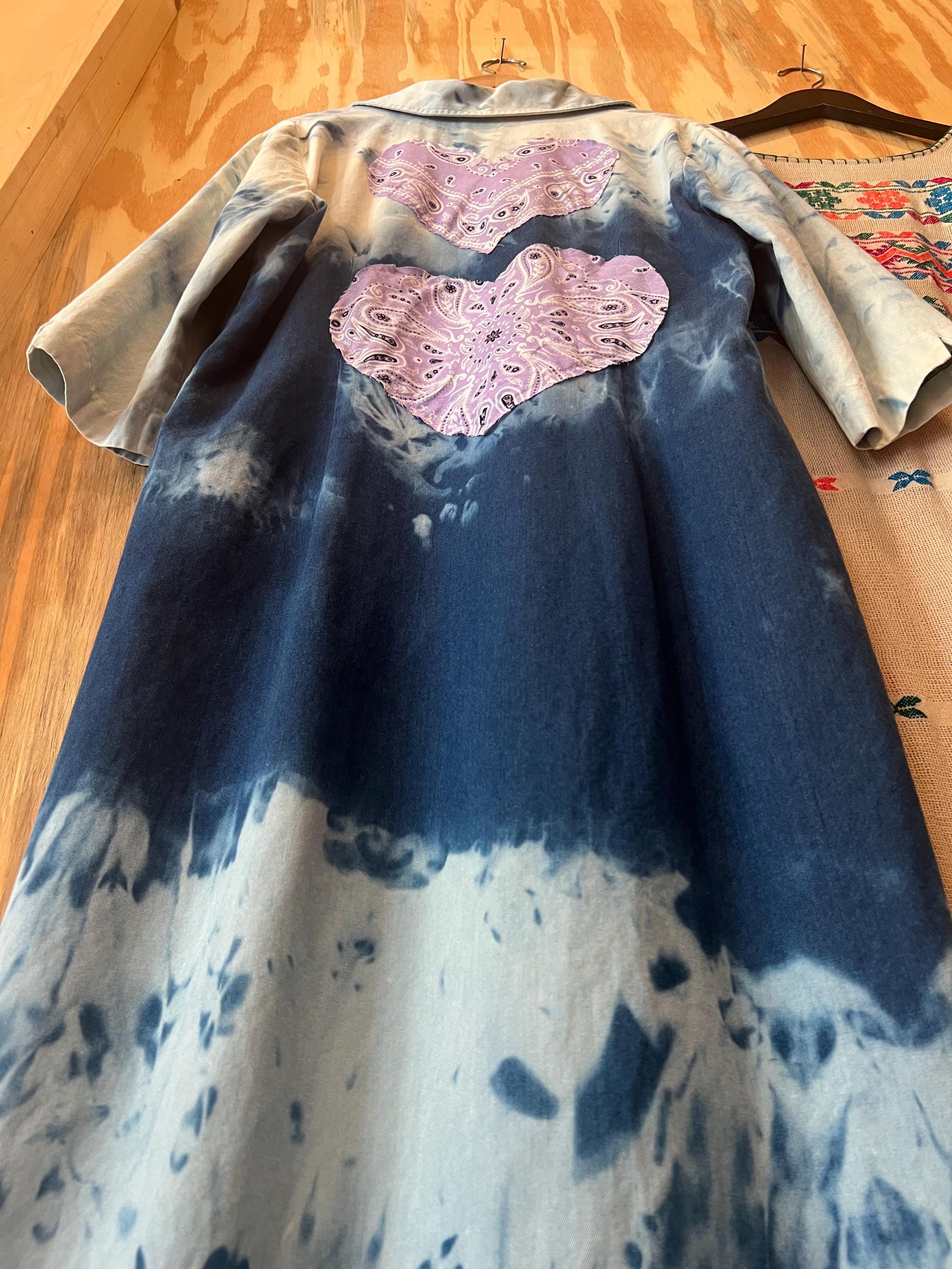Bleached Denim Dress - Etsy