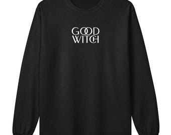 Good Witch Long Sleeve Shirt | Celestial Boho Heavyweight Tee | Cosmic Astrology Clothing | Spiritual Awakening Top | Witchy Aesthetic Shirt