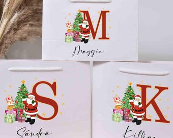 Gepersonaliseerde kerstcadeautas, 2025 vakantiecadeautas met naam, kerstavondcadeautassen, kerstcadeaus, aangepaste draagtassen, feesttassen