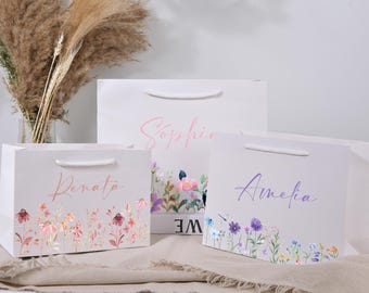 Personalized Bridesmaid Gift Bags, Wedding Gift Bag, Custom Thank You Gift Bag, Bridal Party Favor, Bachelorette Party Bag, Welcome Gift Bag