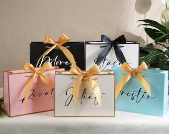 Custom Wedding Gift Bags, Personalized Bridesmaid Gift Bag, Bridal Party Favor, Bachelorette Party Bag, Welcome Gift Bag, Thank You Gift Bag